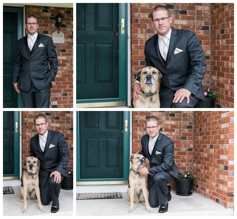 Portraits of Groom and his Dog