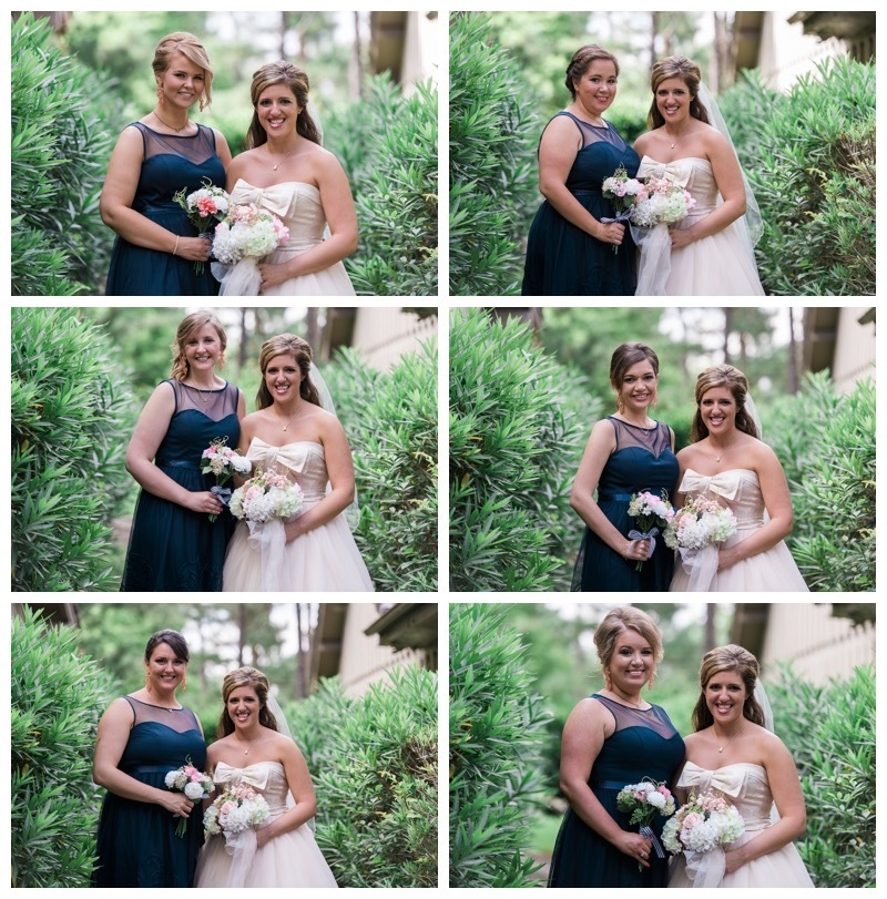 Portraits of a bride and her bridesmaids.